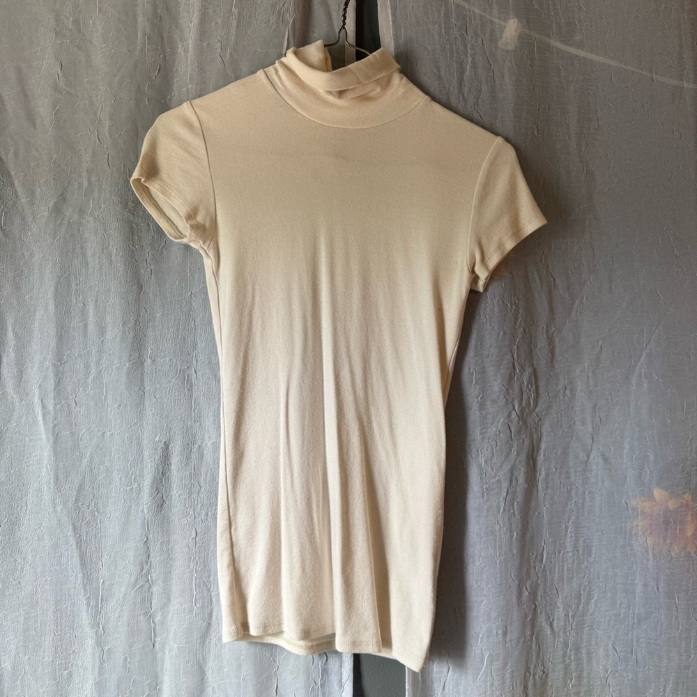 Philosophy Cream Turtleneck Tee